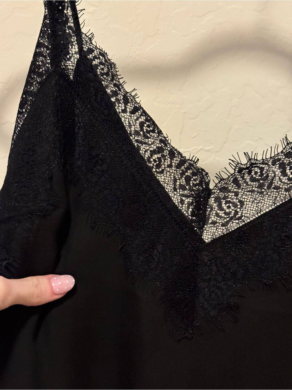 Black Lace Trim Cami